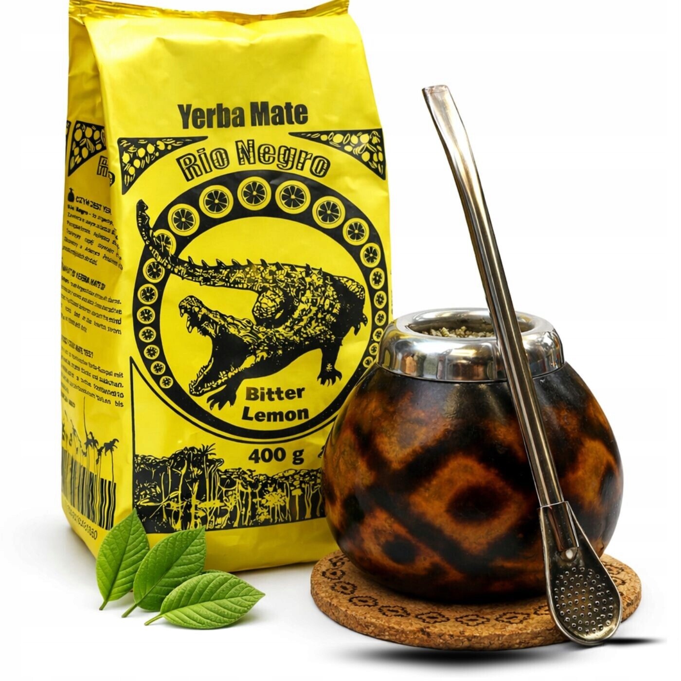 Sada Yerba Mate Rio Negro 500 g Originální tykev z Argentiny bombilla