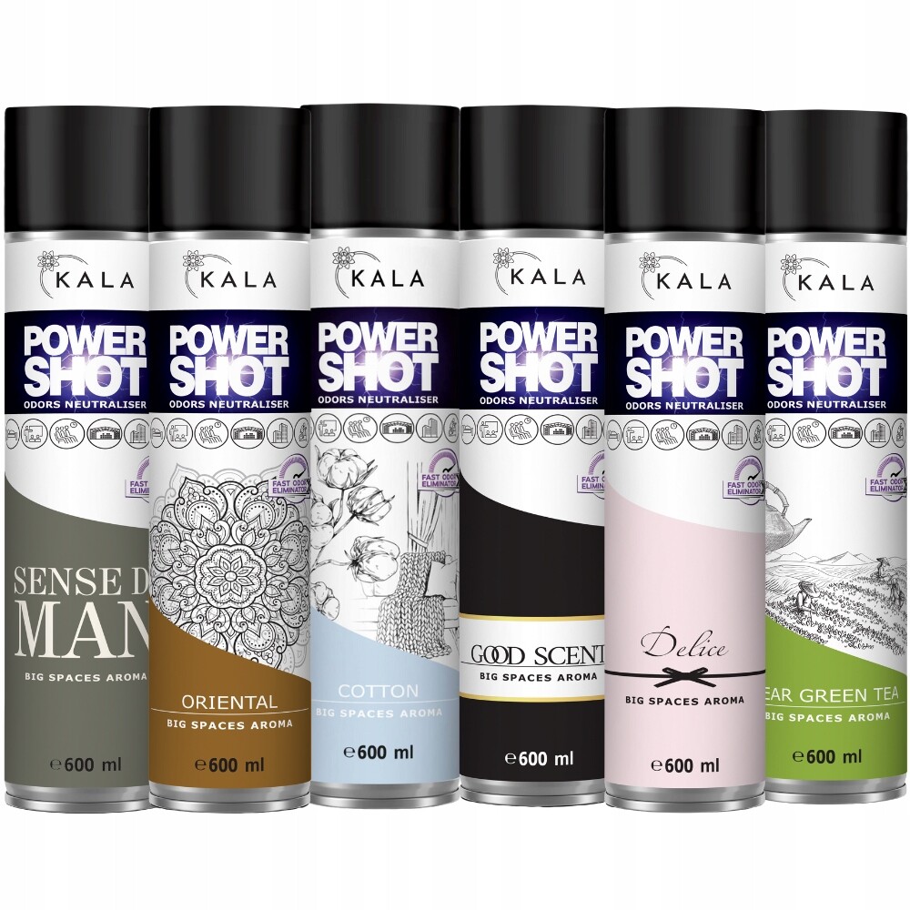 Sada neutralizátorů vzduchu Kala Power Shot 6X 600 ml