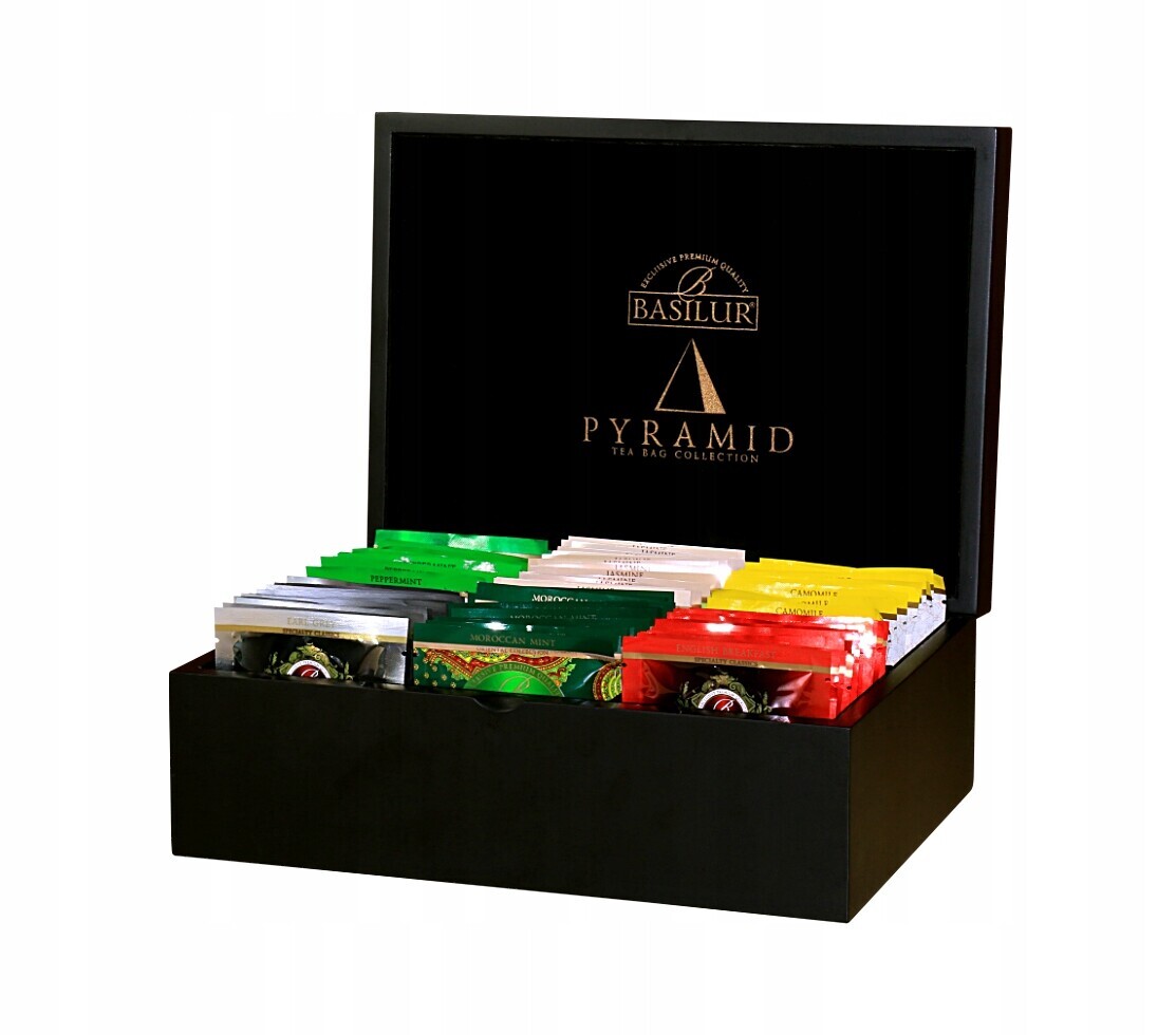 Basilur Expozitor Pyramidy 6 příchutí Exkluzivní sada čajů 60 ks