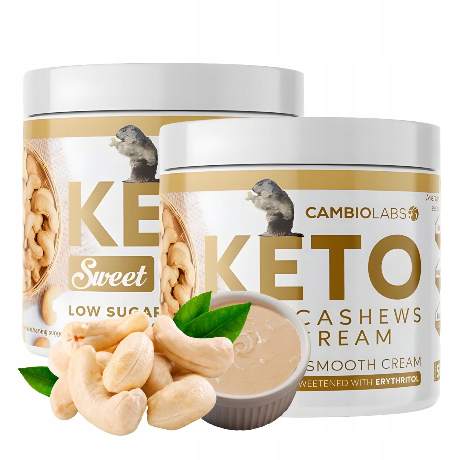 Keto Krém bez cukru Ořechové máslo z kešu 1000 g