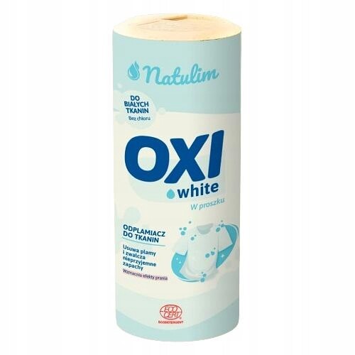 Odstraňovač skvrn Natulim Oxi White Eko Prášek na bílé prádlo Účinný 0,5 kg