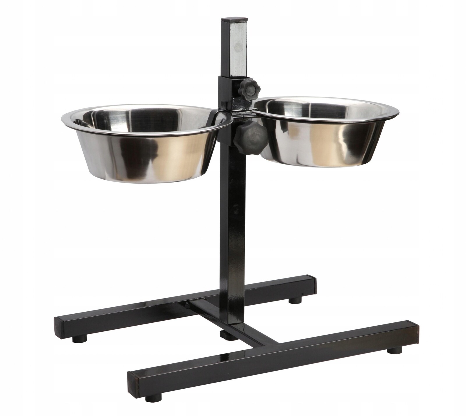 Misky Pro Psa Na Nastavitelném Stojanu, Dvojité, Kovové, 2 X 0,9 L, 16 CM