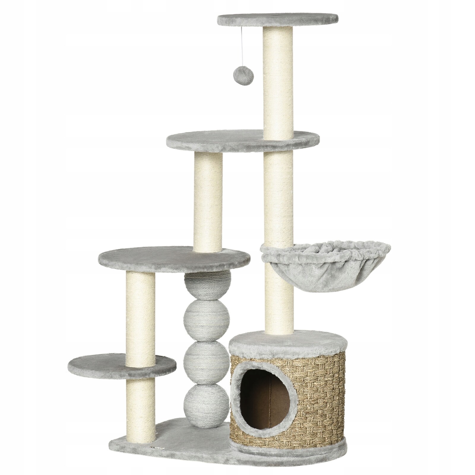 Škrabadlo Kočičí Dřívko S Jeskyní S Houpací Sítí A Sloupkem, Lezecký Strom