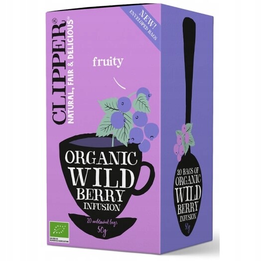 Clipper Čaj s černým rybízem a malinou Bio 20 sáčků (sáčky)