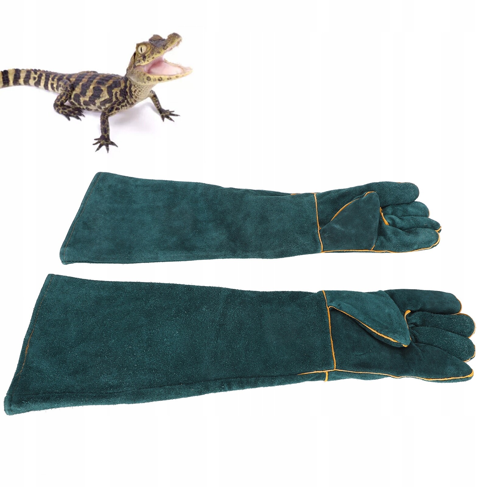 Rukavice Proti Poškrábání, Kousnutí Psa, Hada A Ptáka, Kožené, 60 CM