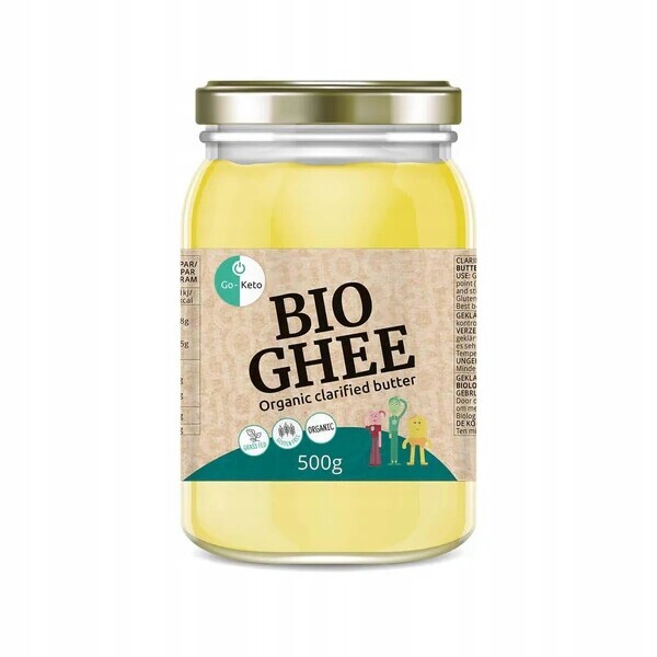 Přepuštěné máslo Bio Ghee Go-Keto 500 g, ideální pro keto low carb