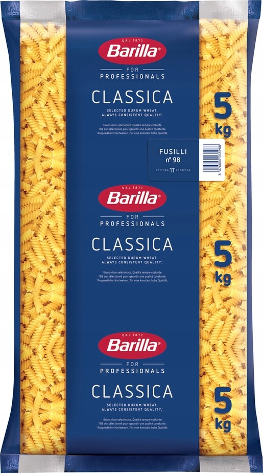Italský Těstoviny Fusilli Fusilli Barilla 5 kg Na Italský Trh