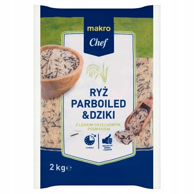 Makro Chef Rýže Parboiled & Divoká 2 kg Směs Gastronomie