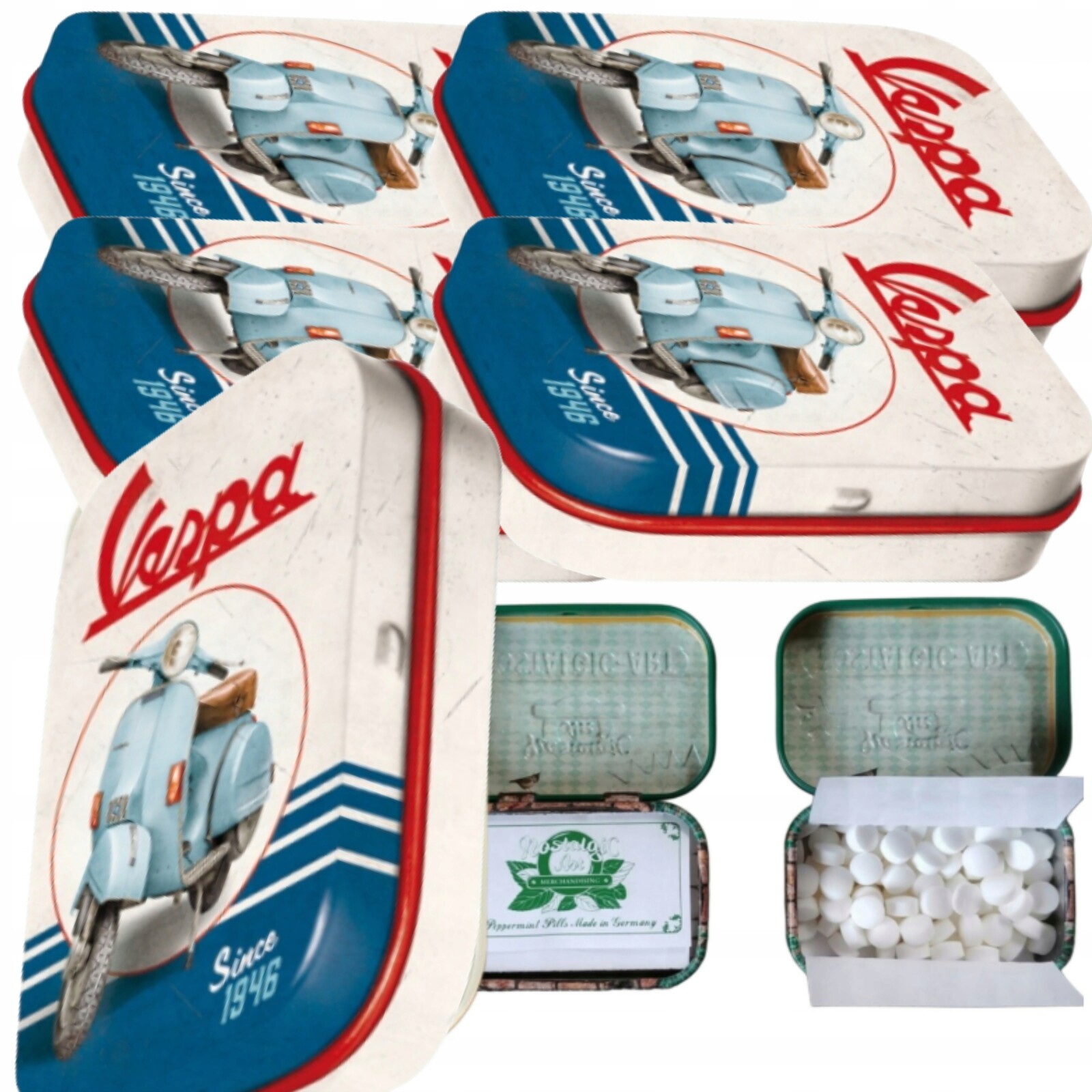 Bonbóny Mátové 4 Balíčky Vespa Since 1946 Box 15g Nostalgic Art