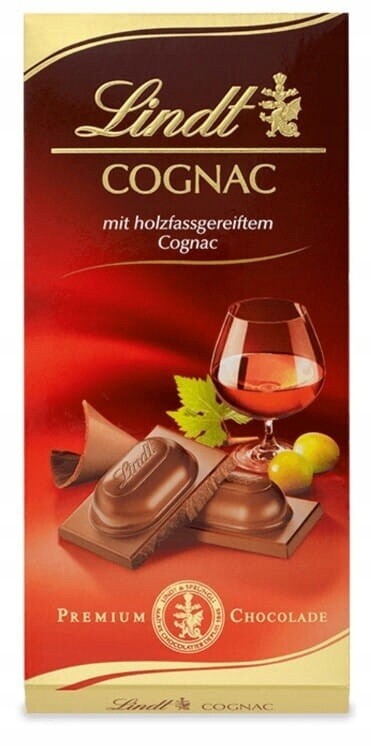 Prémiový Lindt Cognac čokoláda s koňakem 100g
