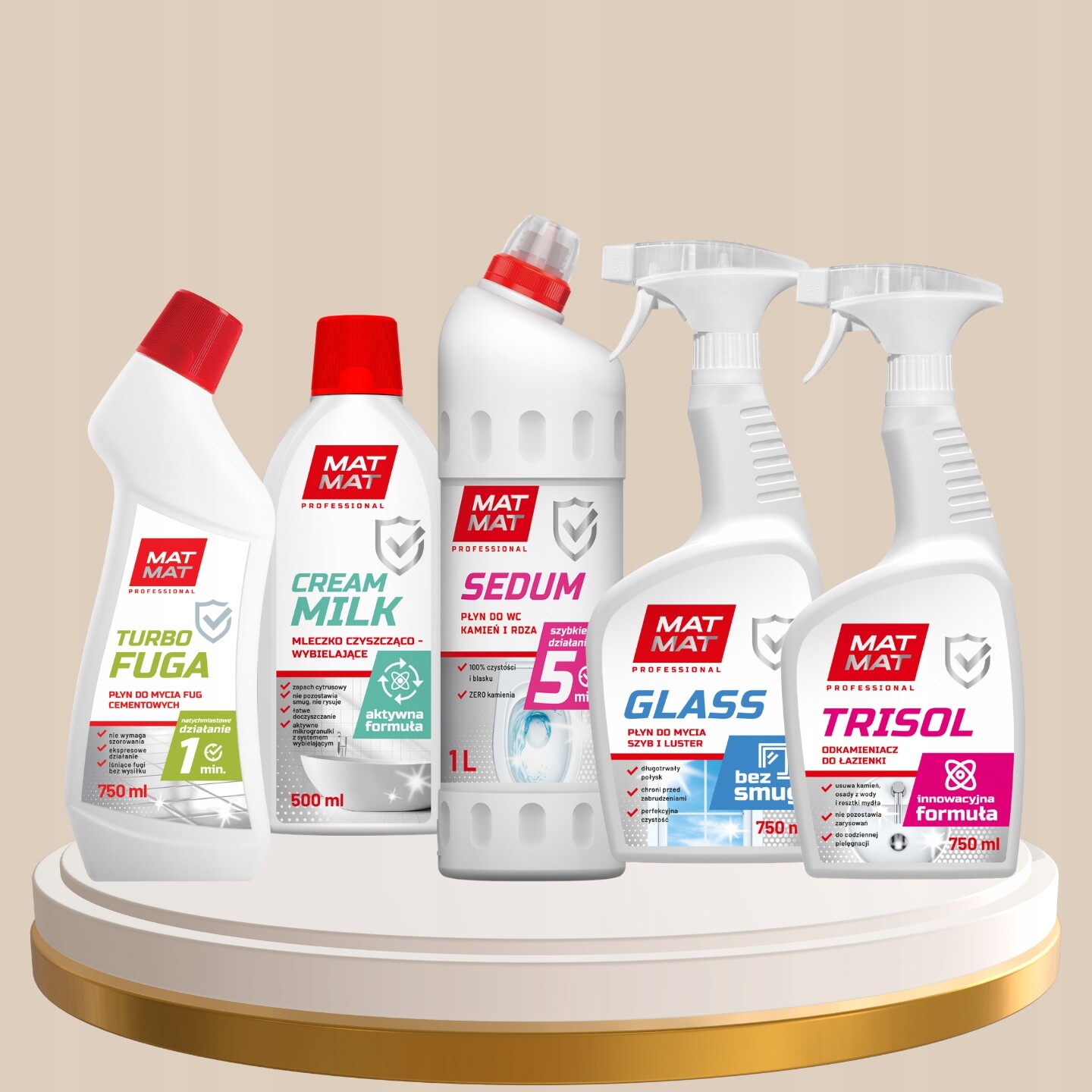 Matmat Koupelna Turbo fuga| Cream milk| Sedum višeň| Glass| Tisol