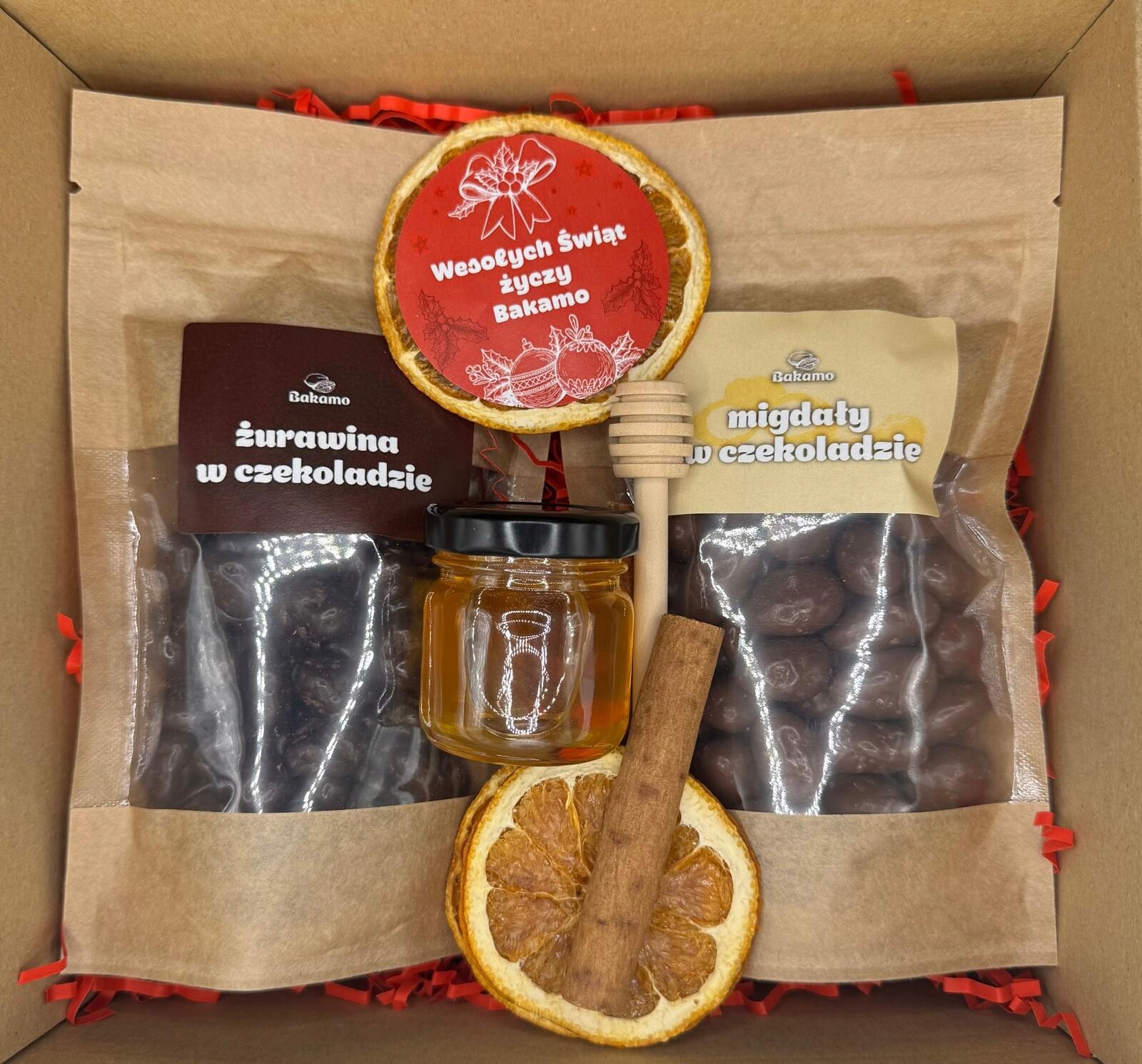 Dárková Sada – Ovoce a ořechy v čokoládě Med s naběračkou