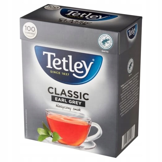 Tetley Classic Earl Grey Čaj Černý 100 sáčků ex.