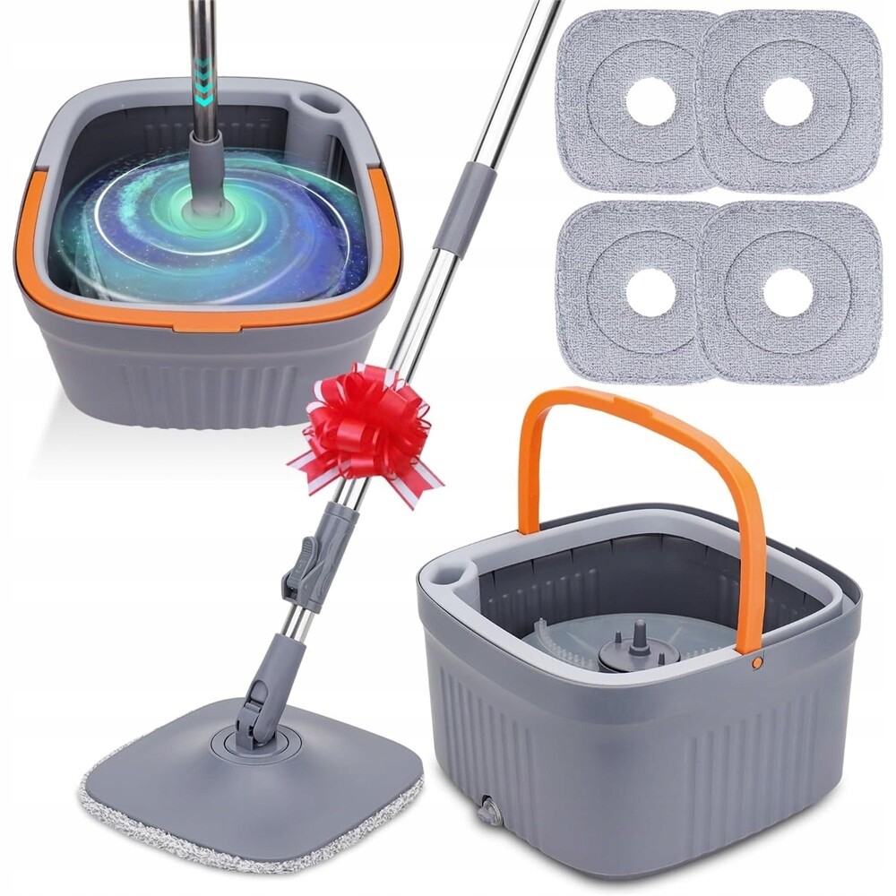 Rotační Mop S Rotačním Kbelíkem Se Ždímačem A Teleskopickou Tyčí