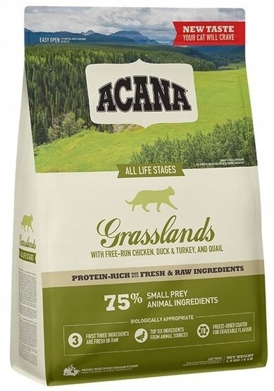 3x Acana Grasslands Cat 340 g