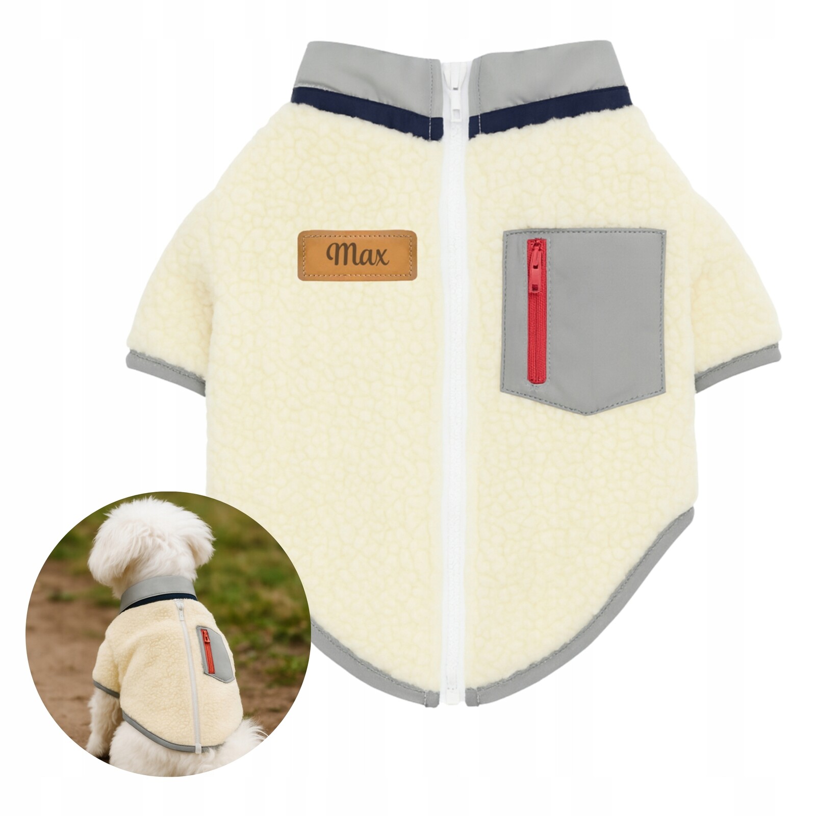 Oblečení Pro Psa zimní bunda a vesta teplá mikina s gravírováním Bonus