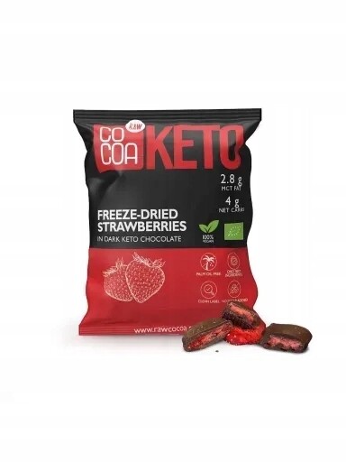 3x Jahody V Tmavé Čokoládě Bez Přidaného Cukru Keto Bio 40 g Cocoa