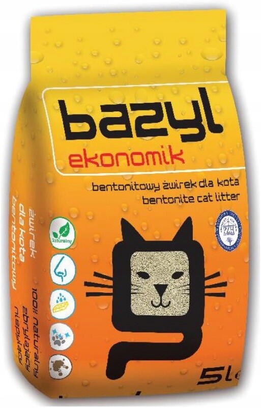 2x Bazyl Ekonomik Bentonitový stelivo pro kočky 5 l