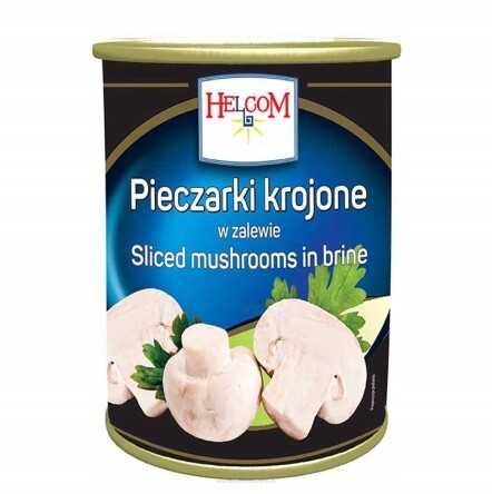 Žampiony krájené v nálevu o objemu 2650 ml Helcom