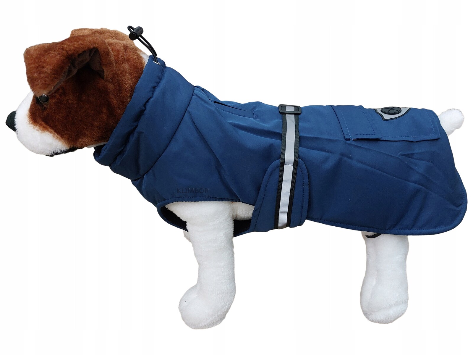 Bunda Kabát Kabátek Pro Psa Tmavě Modrá S Odrazkami Pro Velké Psy XL