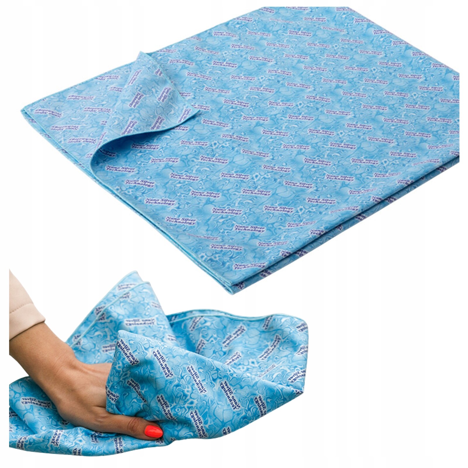 Raypath Utěrka do domu oken Čistič oken Sunbeam 80x80 cm Mořská modrá XXL