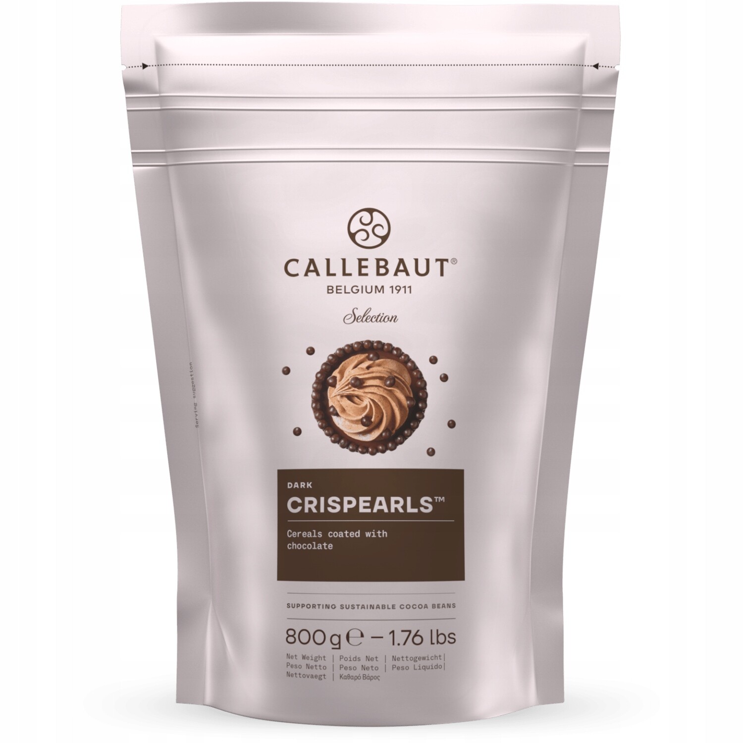 Posypové kuličky Mona Lisa Crispearls Callebaut 800 g Hořká Čokoláda Dark