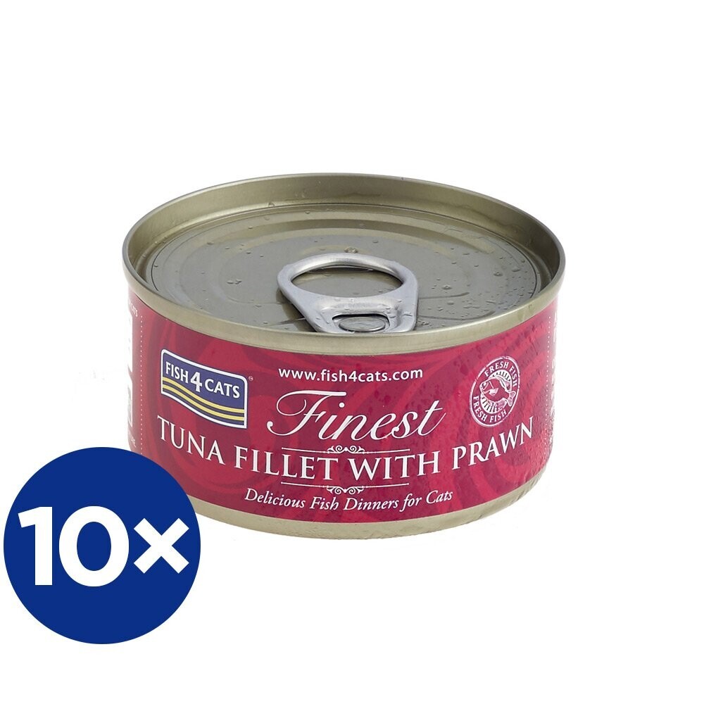 Fish4Cats krmivo mokré filé z tuňáka s krevetami 70 g