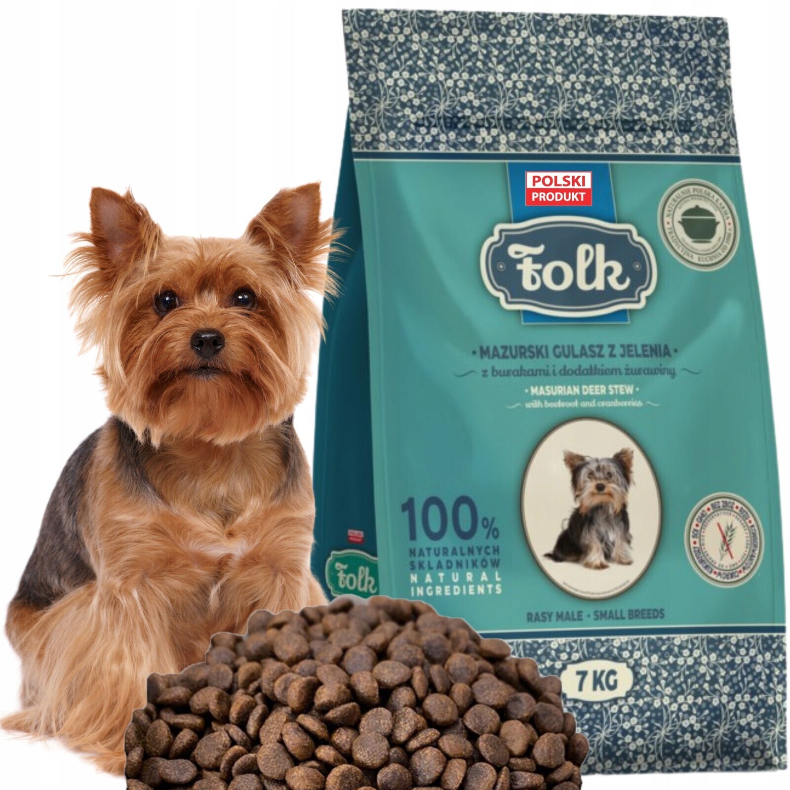 Krmivo pro malá plemena Folk mini z jelena 7 kg