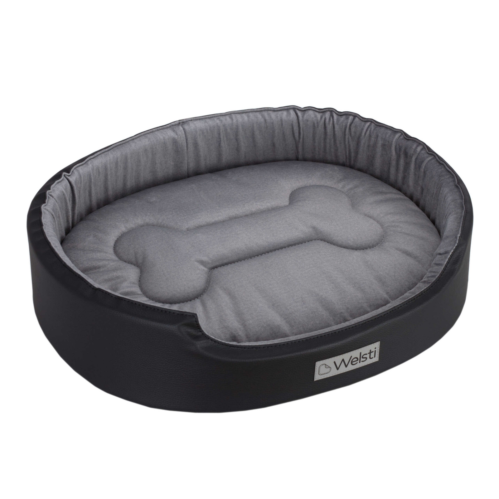 Pelíšek z paměťové pěny potah pro psa Welsti šedé 100x80