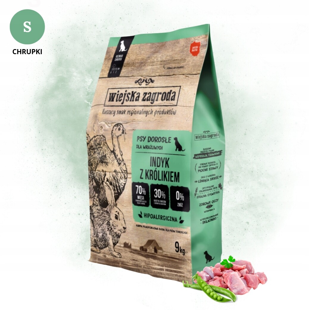 Wiejska Zagroda krůta s králíkem malých plemen 9 kg