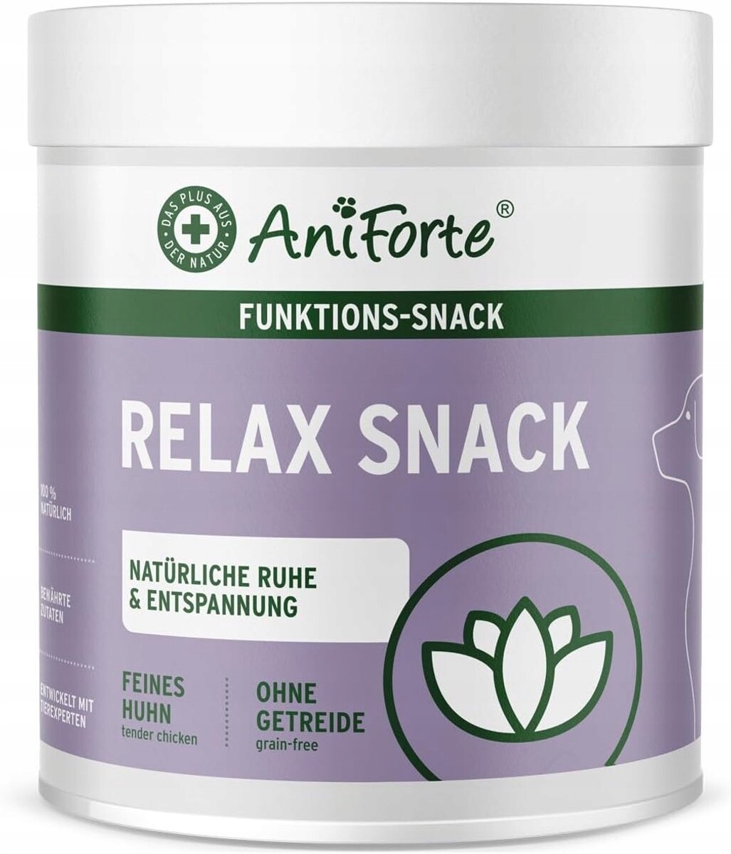 AniForte Relax Dog Snack – Přírodní pamlsky proti stresu pro psy s kozlíkem lékařským a bylinkami 300g