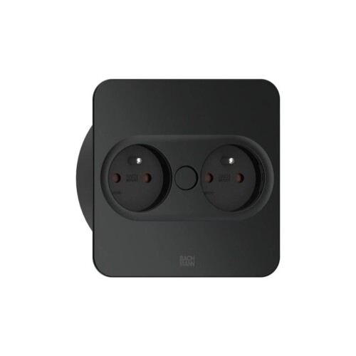 Stolní zásuvka BACHMANN Twist 946.103 2x230V matná černá čtvercová