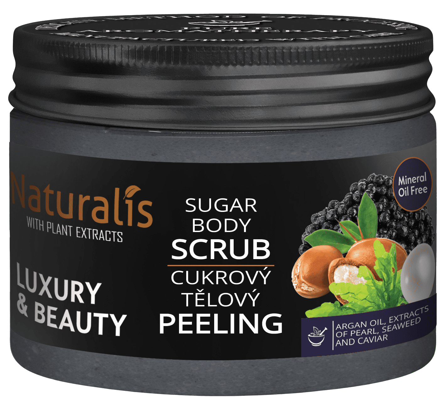 NATURALIS Cukrový tělový peeling Luxury & Beauty 250 g
