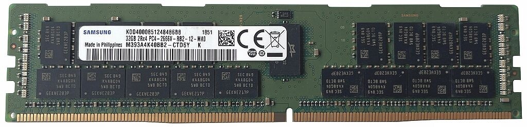 Paměť Samsung 32GB DDR4 2666MHz Rdimm Ecc server M393A4K40BB2-CTD