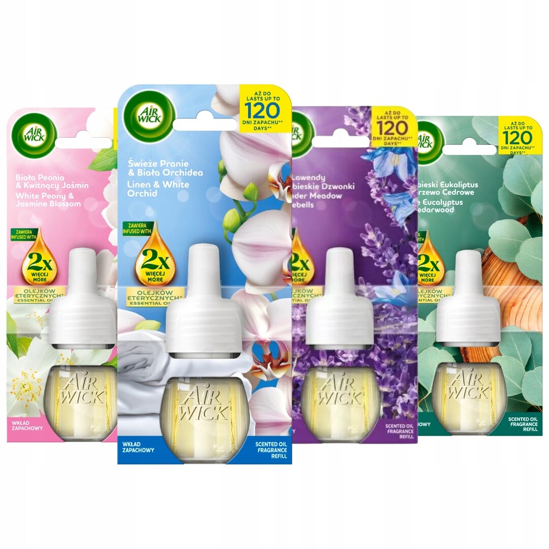 Elektrický osvěžovač vzduchu Air Wick Vanilka Bílá Orchidej 19ml x 4