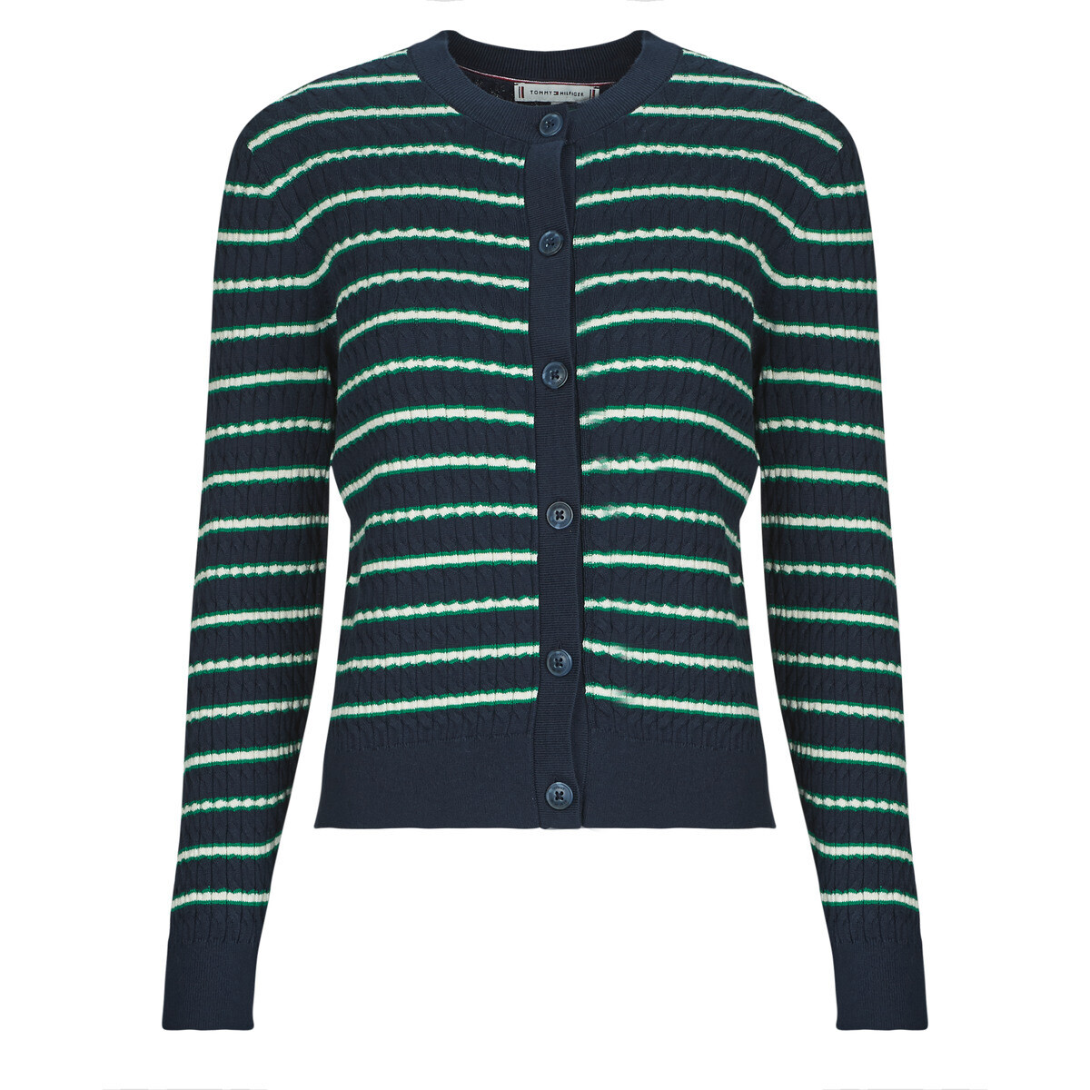 Tommy Hilfiger  CO CABLE FINE GG C-NK LS CARDI  ruznobarevne