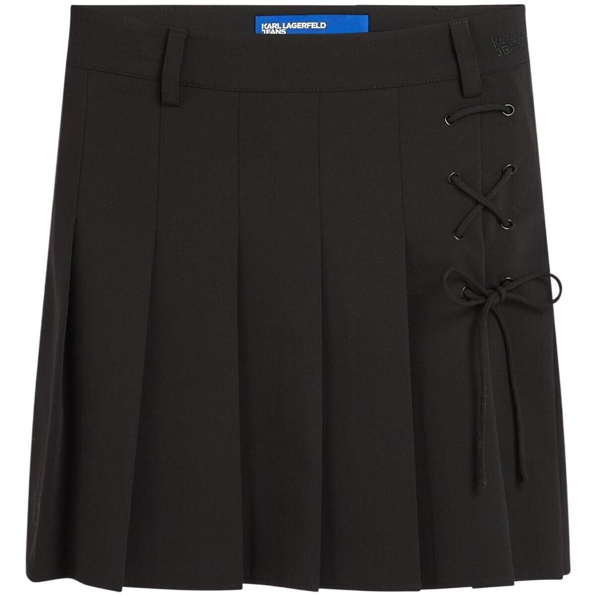 Karl Lagerfeld  KLJ Pleated Mini Skirt B1W12020  Černá
