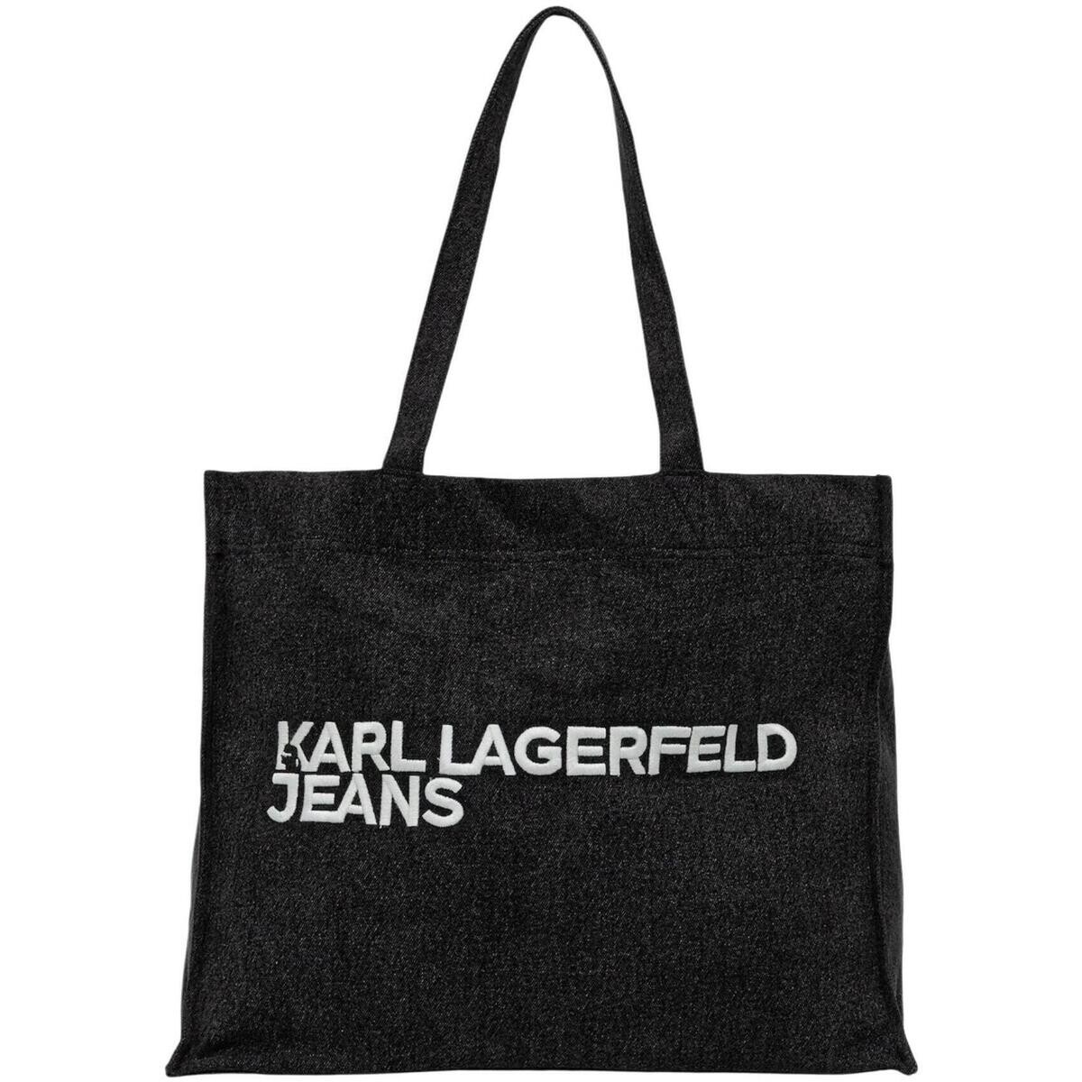 Karl Lagerfeld  KLJ Ew Logo Shopper Acid Denim B1W50045  Černá