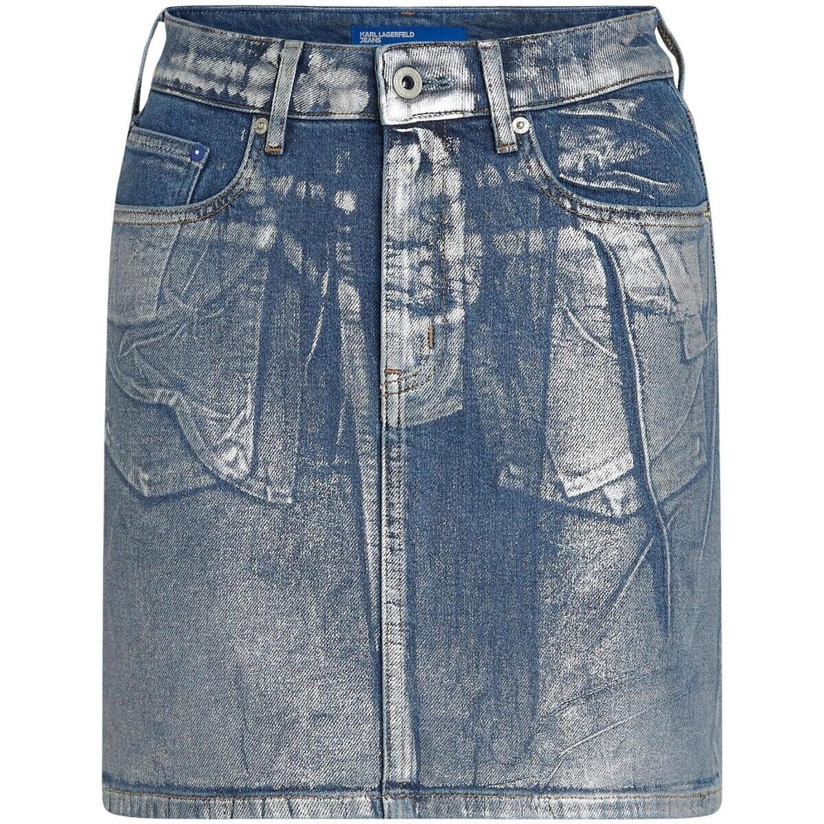 Karl Lagerfeld  KLJ Hr Coated Dnm Mini Skirt B1W12018