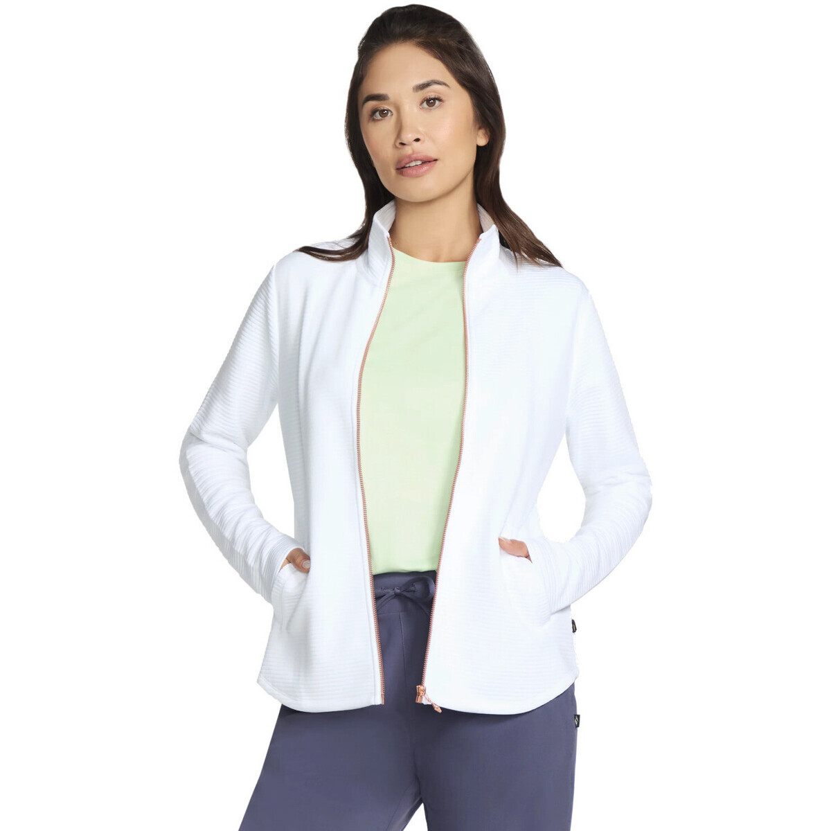 Skechers  The Hoodless Hoodie GoWalk Shine Jacket  Bílá