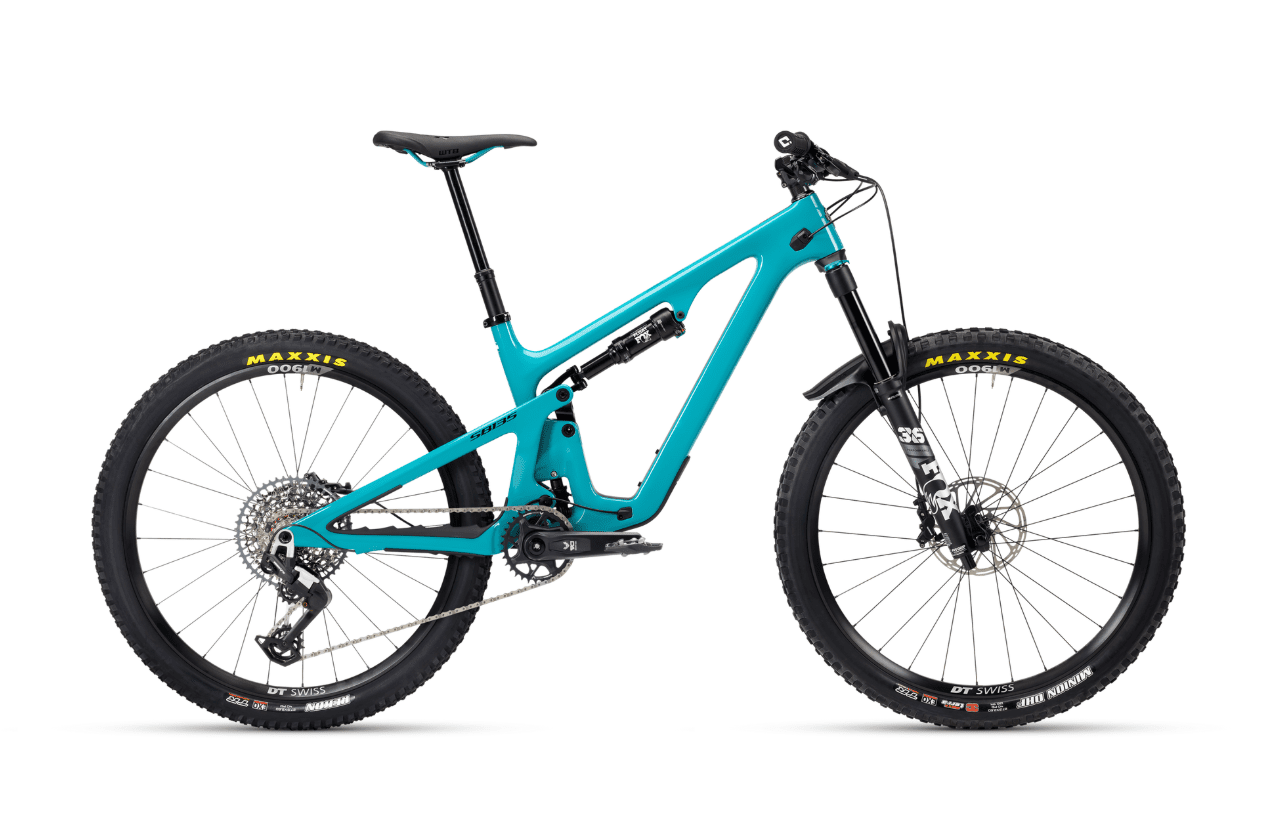 Celoodpružené kolo Yeti SB135 C2 90 Transmission - Turquoise Velikost: S