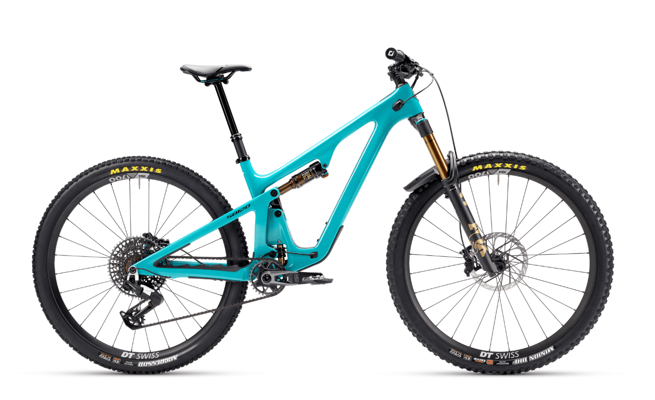 Celoodpružené kolo Yeti SB120 T2 X0/90 Transmission - Turquoise Velikost: XS