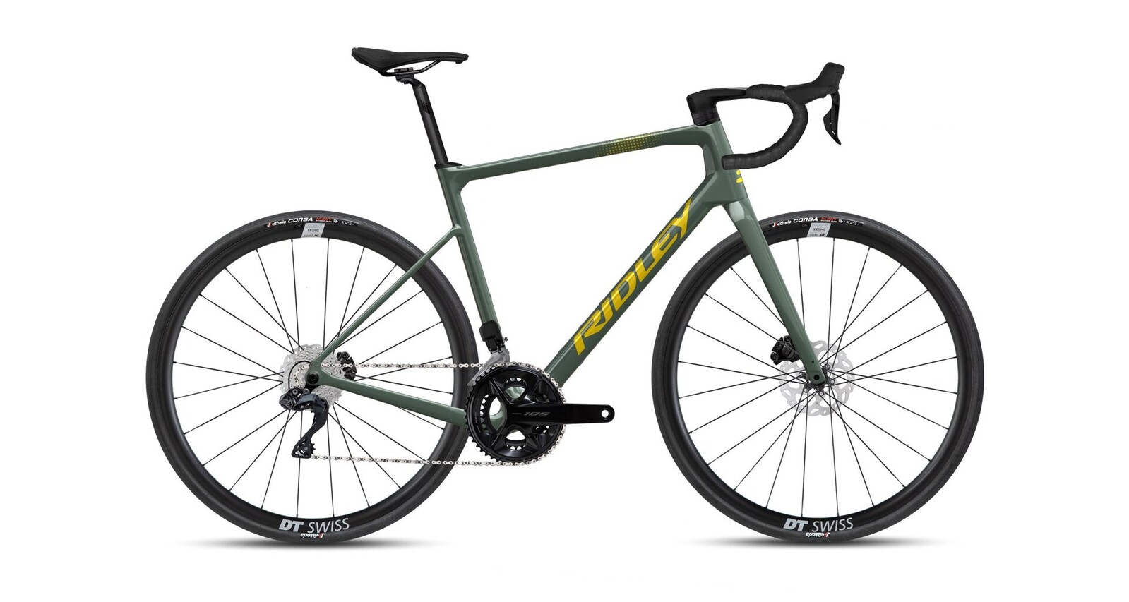 Ridley Grifn Shimano 105 Di2 - Green Smoke / Yellow Velikost: S