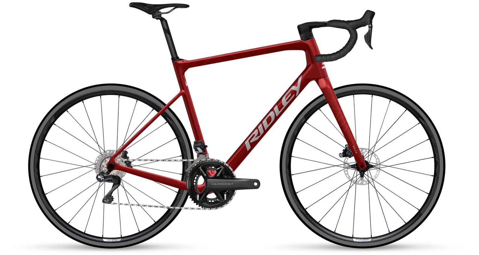 Ridley Grifn Shimano 105 Di2 - Candy Red Metallic / Silver Velikost: XXS