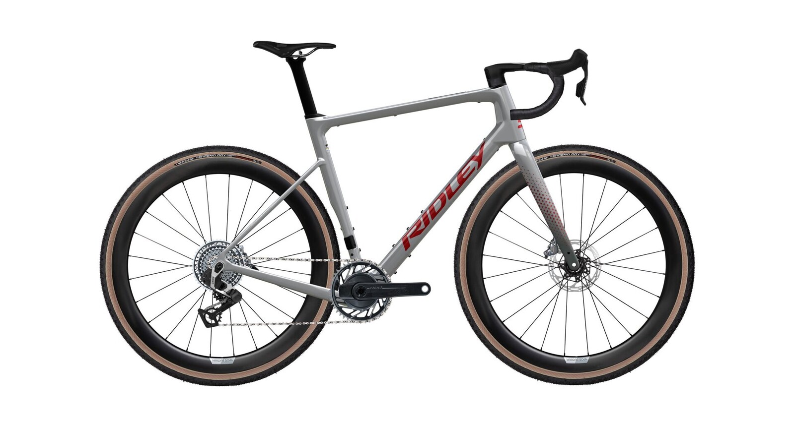 Ridley Grifn RS Sram Red XPLR - Battleship Grey / Candy Red Metallic Velikost: XXS
