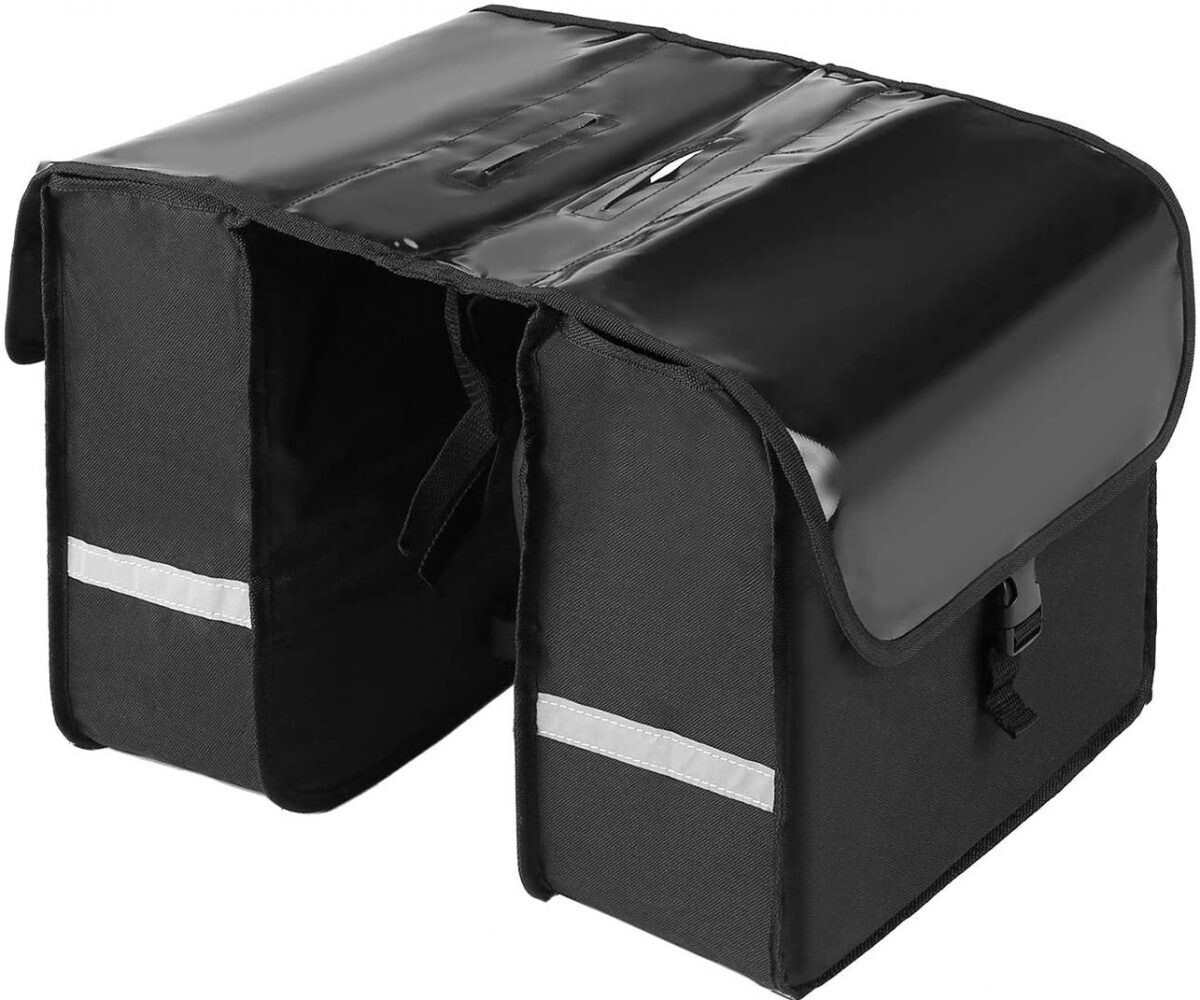 Brašna na zadní nosič kola - Černá, 28 litrů