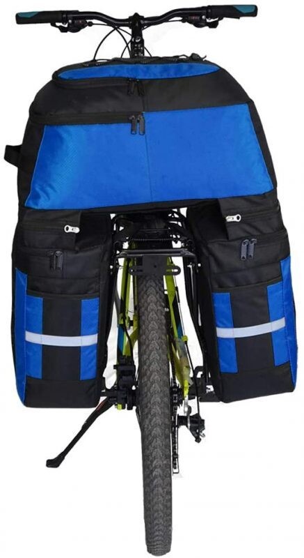 Multifunkční brašna 3v1 na zadní nosič kola - Modrá, 70 litrů