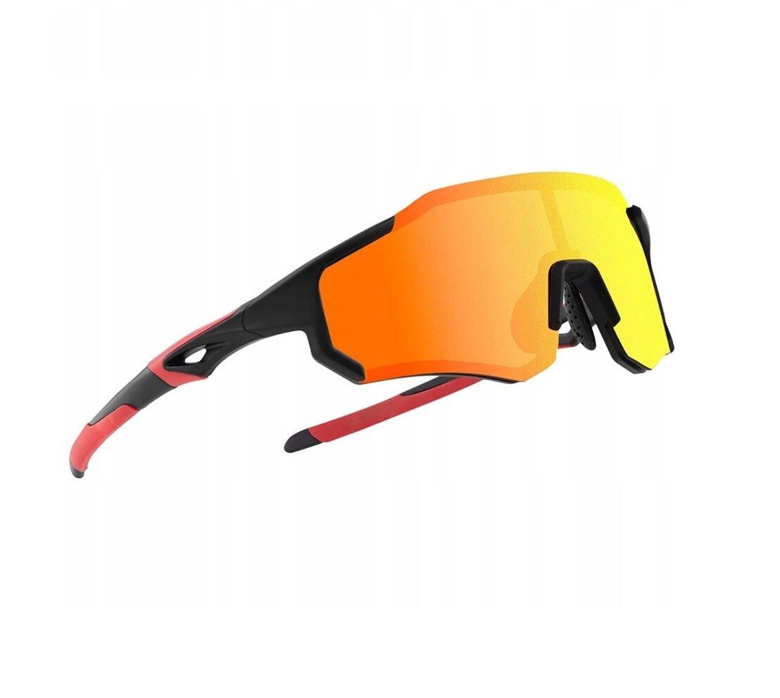 RockBROS polarizační cyklistické brýle - Černo červené, UV 400, TR90
