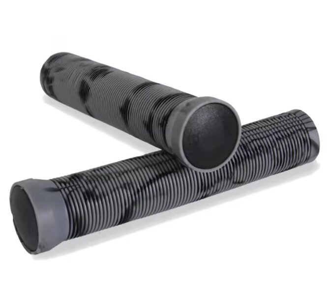 Žíhané rukojeti na kolo - Šedo černé