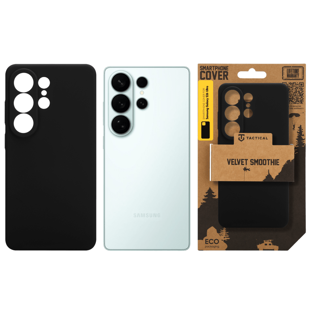 Zadní kryt Tactical Velvet Smoothie pro Samsung Galaxy S26 Ultra, asphalt